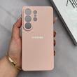 قاب گوشی Galaxy S26 Ultra سامسونگ سیلیکونی اورجینال پاک کنی درجه یک زیربسته صورتی چرک کد 125693