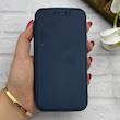 کیف گوشی iPhone 12 آیفون الکترو استاتیک Wallet Case مگ سیف دار Magsafe اورجینال محافظ لنز دار گلسی سرمه ای کد 126407