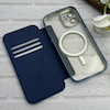 کیف گوشی iPhone 12 آیفون الکترو استاتیک Wallet Case مگ سیف دار Magsafe اورجینال محافظ لنز دار گلسی سرمه ای کد 126407