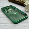 کیف گوشی iPhone 12 آیفون الکترو استاتیک Wallet Case مگ سیف دار Magsafe اورجینال محافظ لنز دار گلسی سبز کد 126408