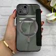 کیف گوشی iPhone 13 آیفون الکترو استاتیک Wallet Case مگ سیف دار Magsafe اورجینال محافظ لنز دار گلسی مشکی کد 126411