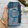 کیف گوشی iPhone 14 آیفون الکترو استاتیک Wallet Case مگ سیف دار Magsafe اورجینال محافظ لنز دار گلسی سرمه ای کد 126415