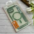 کیف گوشی iPhone 14 آیفون الکترو استاتیک Wallet Case مگ سیف دار Magsafe اورجینال محافظ لنز دار گلسی سبز کد 126416