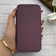 کیف گوشی iPhone 14 آیفون الکترو استاتیک Wallet Case مگ سیف دار Magsafe اورجینال محافظ لنز دار گلسی بنفش کد 126417