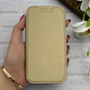 کیف گوشی iPhone 14 آیفون الکترو استاتیک Wallet Case مگ سیف دار Magsafe اورجینال محافظ لنز دار گلسی طلایی کد 126419