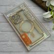 کیف گوشی iPhone 14 Pro آیفون الکترو استاتیک Wallet Case مگ سیف دار Magsafe اورجینال محافظ لنز دار گلسی طلایی کد 126420