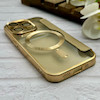 کیف گوشی iPhone 14 Pro آیفون الکترو استاتیک Wallet Case مگ سیف دار Magsafe اورجینال محافظ لنز دار گلسی طلایی کد 126420