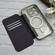 کیف گوشی iPhone 14 Pro آیفون الکترو استاتیک Wallet Case مگ سیف دار Magsafe اورجینال محافظ لنز دار گلسی بنفش کد 126421