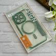 کیف گوشی iPhone 14 Pro آیفون الکترو استاتیک Wallet Case مگ سیف دار Magsafe اورجینال محافظ لنز دار گلسی سبز کد 126422
