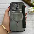 کیف گوشی iPhone 13 Pro آیفون الکترو استاتیک Wallet Case مگ سیف دار Magsafe اورجینال محافظ لنز دار گلسی مشکی کد 126426