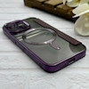 کیف گوشی iPhone 13 Pro آیفون الکترو استاتیک Wallet Case مگ سیف دار Magsafe اورجینال محافظ لنز دار گلسی بنفش کد 126427