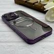 کیف گوشی iPhone 13 Pro آیفون الکترو استاتیک Wallet Case مگ سیف دار Magsafe اورجینال محافظ لنز دار گلسی بنفش کد 126427
