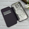 کیف گوشی iPhone 13 Pro آیفون الکترو استاتیک Wallet Case مگ سیف دار Magsafe اورجینال محافظ لنز دار گلسی بنفش کد 126427