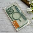 کیف گوشی iPhone 13 Pro آیفون الکترو استاتیک Wallet Case مگ سیف دار Magsafe اورجینال محافظ لنز دار گلسی سبز کد 126428