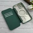 کیف گوشی iPhone 11 Pro آیفون الکترو استاتیک Wallet Case مگ سیف دار Magsafe اورجینال محافظ لنز دار گلسی سبز کد 126431