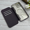 کیف گوشی iPhone 11 Pro آیفون الکترو استاتیک Wallet Case مگ سیف دار Magsafe اورجینال محافظ لنز دار گلسی بنفش کد 126432