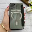 کیف گوشی iPhone 11 Pro آیفون الکترو استاتیک Wallet Case مگ سیف دار Magsafe اورجینال محافظ لنز دار گلسی مشکی کد 126433