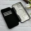 کیف گوشی iPhone 11 Pro آیفون الکترو استاتیک Wallet Case مگ سیف دار Magsafe اورجینال محافظ لنز دار گلسی مشکی کد 126433