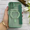 کیف گوشی iPhone 11 Pro Max آیفون الکترو استاتیک Wallet Case مگ سیف دار Magsafe اورجینال محافظ لنز دار گلسی سبز کد 126436