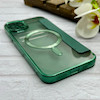 کیف گوشی iPhone 11 Pro Max آیفون الکترو استاتیک Wallet Case مگ سیف دار Magsafe اورجینال محافظ لنز دار گلسی سبز کد 126436