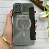 کیف گوشی iPhone 11 Pro Max آیفون الکترو استاتیک Wallet Case مگ سیف دار Magsafe اورجینال محافظ لنز دار گلسی مشکی کد 126438