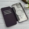 کیف گوشی iPhone 11 Pro Max آیفون الکترو استاتیک Wallet Case مگ سیف دار Magsafe اورجینال محافظ لنز دار گلسی بنفش کد 126439