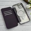 کیف گوشی iPhone 11 Pro Max آیفون الکترو استاتیک Wallet Case مگ سیف دار Magsafe اورجینال محافظ لنز دار گلسی بنفش کد 126439