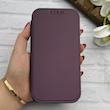 کیف گوشی iPhone 12 Pro Max آیفون الکترو استاتیک Wallet Case مگ سیف دار Magsafe اورجینال محافظ لنز دار گلسی بنفش کد 126440