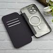 کیف گوشی iPhone 12 Pro Max آیفون الکترو استاتیک Wallet Case مگ سیف دار Magsafe اورجینال محافظ لنز دار گلسی بنفش کد 126440