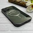 کیف گوشی iPhone 12 Pro Max آیفون الکترو استاتیک Wallet Case مگ سیف دار Magsafe اورجینال محافظ لنز دار گلسی مشکی کد 126442
