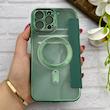 کیف گوشی iPhone 13 Pro Max آیفون الکترو استاتیک Wallet Case مگ سیف دار Magsafe اورجینال محافظ لنز دار گلسی سبز کد 126447