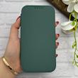 کیف گوشی iPhone 13 Pro Max آیفون الکترو استاتیک Wallet Case مگ سیف دار Magsafe اورجینال محافظ لنز دار گلسی سبز کد 126447