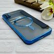 کیف گوشی iPhone XS Max آیفون الکترو استاتیک Wallet Case مگ سیف دار Magsafe اورجینال محافظ لنز دار گلسی سرمه ای کد 126455