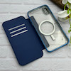 کیف گوشی iPhone XS Max آیفون الکترو استاتیک Wallet Case مگ سیف دار Magsafe اورجینال محافظ لنز دار گلسی سرمه ای کد 126455