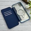 کیف گوشی iPhone XS Max آیفون الکترو استاتیک Wallet Case مگ سیف دار Magsafe اورجینال محافظ لنز دار گلسی سرمه ای کد 126455
