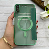 کیف گوشی iPhone XS Max آیفون الکترو استاتیک Wallet Case مگ سیف دار Magsafe اورجینال محافظ لنز دار گلسی سبز کد 126456