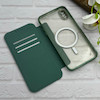 کیف گوشی iPhone XS Max آیفون الکترو استاتیک Wallet Case مگ سیف دار Magsafe اورجینال محافظ لنز دار گلسی سبز کد 126456