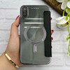 کیف گوشی iPhone XS Max آیفون الکترو استاتیک Wallet Case مگ سیف دار Magsafe اورجینال محافظ لنز دار گلسی مشکی کد 126457