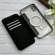 کیف گوشی iPhone XS Max آیفون الکترو استاتیک Wallet Case مگ سیف دار Magsafe اورجینال محافظ لنز دار گلسی مشکی کد 126457