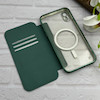 کیف گوشی iPhone XR آیفون الکترو استاتیک Wallet Case مگ سیف دار Magsafe اورجینال محافظ لنز دار گلسی سبز کد 126461