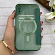 کیف گوشی iPhone XR آیفون الکترو استاتیک Wallet Case مگ سیف دار Magsafe اورجینال محافظ لنز دار گلسی سبز کد 126461