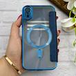 کیف گوشی iPhone XR آیفون الکترو استاتیک Wallet Case مگ سیف دار Magsafe اورجینال محافظ لنز دار گلسی سرمه ای کد 126464