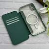 کیف گوشی iPhone X - XS آیفون الکترو استاتیک Wallet Case مگ سیف دار Magsafe اورجینال محافظ لنز دار گلسی سبز کد 126467