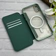 کیف گوشی iPhone X - XS آیفون الکترو استاتیک Wallet Case مگ سیف دار Magsafe اورجینال محافظ لنز دار گلسی سبز کد 126467
