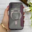 کیف گوشی iPhone X - XS آیفون الکترو استاتیک Wallet Case مگ سیف دار Magsafe اورجینال محافظ لنز دار گلسی بنفش کد 126468