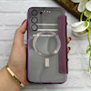 کیف گوشی Galaxy S23 Plus سامسونگ الکترو استاتیک Wallet Case مگ سیف دار Magsafe اورجینال محافظ لنز دار گلسی بنفش کد 126480