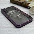 کیف گوشی Galaxy S23 Plus سامسونگ الکترو استاتیک Wallet Case مگ سیف دار Magsafe اورجینال محافظ لنز دار گلسی بنفش کد 126480