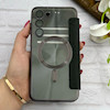 کیف گوشی Galaxy S23 Plus سامسونگ الکترو استاتیک Wallet Case مگ سیف دار Magsafe اورجینال محافظ لنز دار گلسی مشکی کد 126481