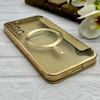 کیف گوشی Galaxy S23 Plus سامسونگ الکترو استاتیک Wallet Case مگ سیف دار Magsafe اورجینال محافظ لنز دار گلسی طلایی کد 126482