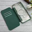 کیف گوشی Galaxy S23 Plus سامسونگ الکترو استاتیک Wallet Case مگ سیف دار Magsafe اورجینال محافظ لنز دار گلسی سبز کد 126483